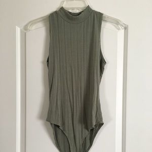 Mock turtle neck bodysuit